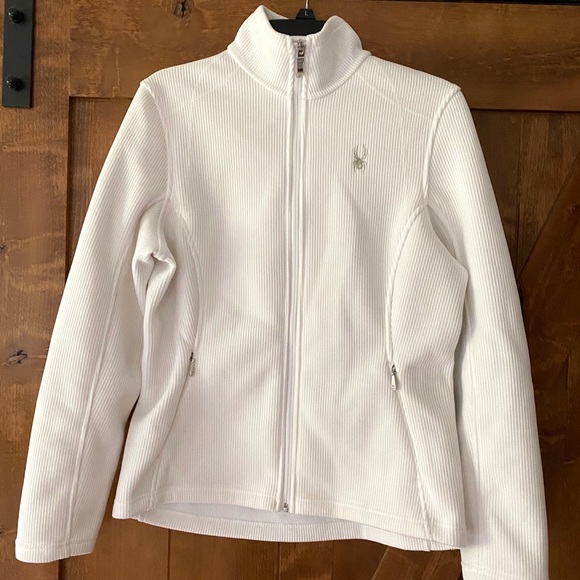 Women’s Spyder Zip Up Jacket - White - Picture 2 of 6